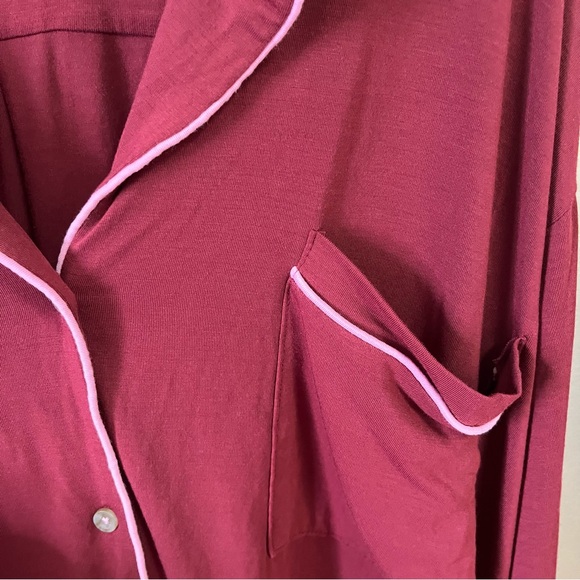 NWOT Anthropologie Women's Button-Up Pajama Top Wine Color Modal Sleepwear 3XL - Picture 11 of 13